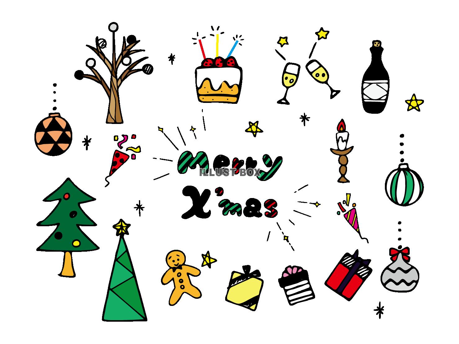 クリスマスイラスト 手書き風のイラスト素材69798222- PIXTA