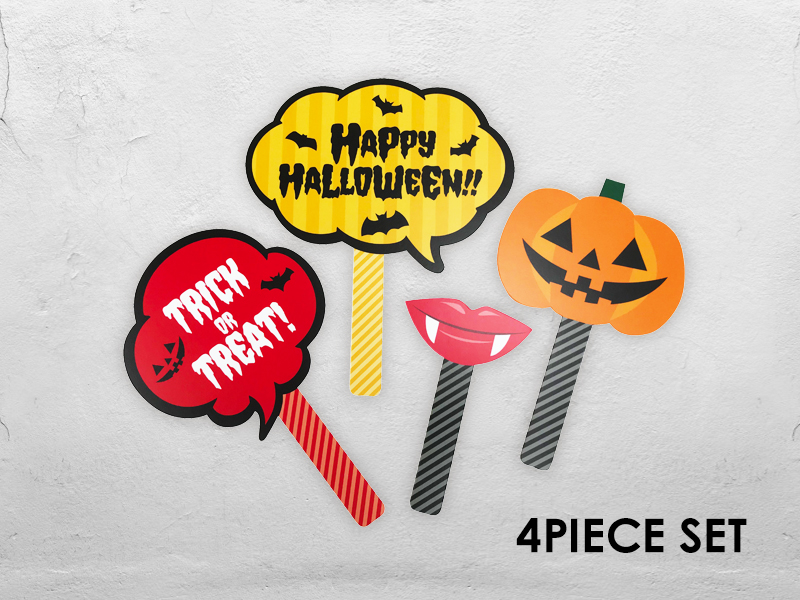 フォトプロップス_ハッピーハロウィン_ふきだし_筆記体_白文字のイラスト素材43177183- PIXTA