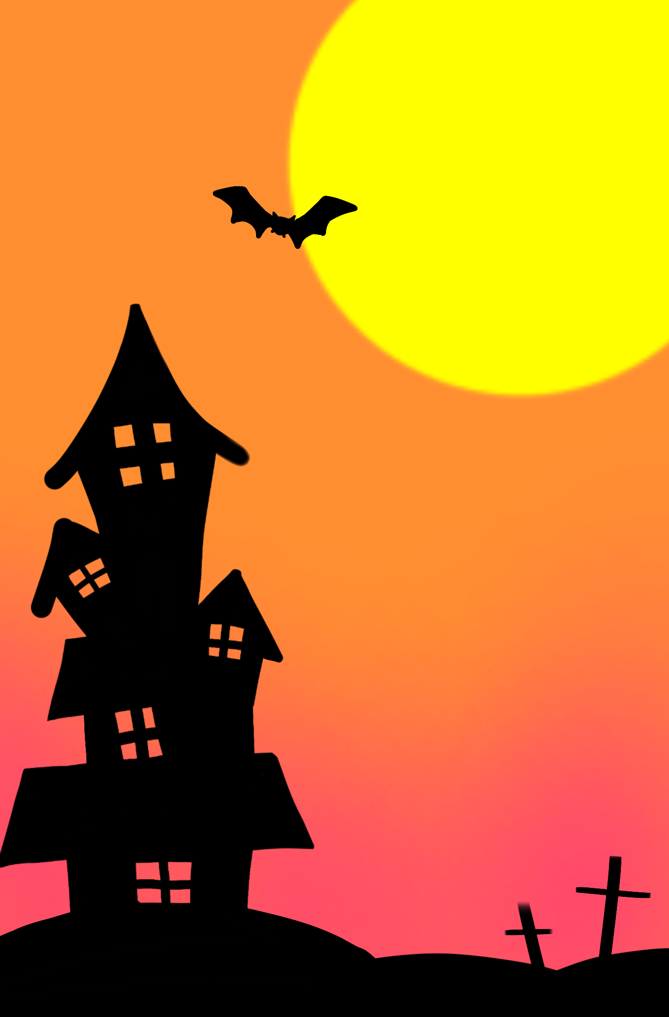 可愛いイラスト無料ハロウィン 背景 オレンジ ブラック − free illustration Halloween backgroundorange blackイラストダウンロード