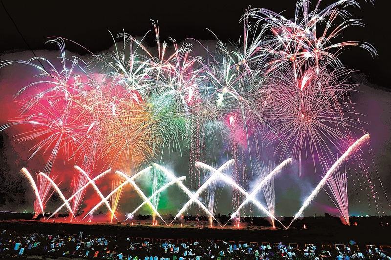 ぎふ長良川花火大会 岐阜県岐阜市空花火2025