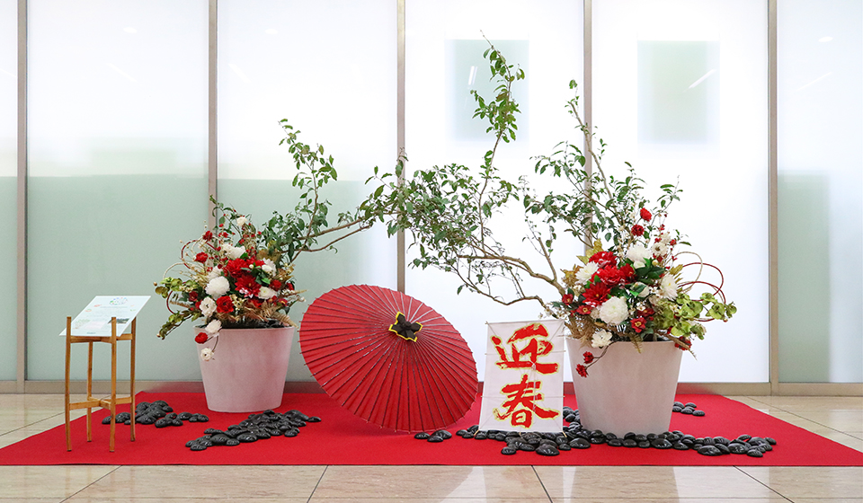 正月飾り 和風インテリア 和モダン お正月ディスプレイのおしゃれなインテリア・部屋・家具の実例