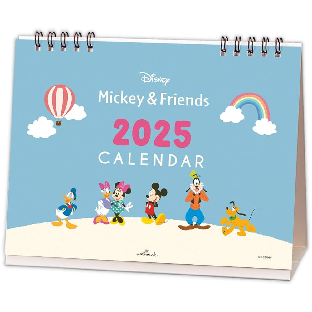 Amazonホールマーク ディズニー 2025年 カレンダー 壁掛け 家族カレンダー シール付き 834-579アダルトカレンダー文房具・オフィス用品