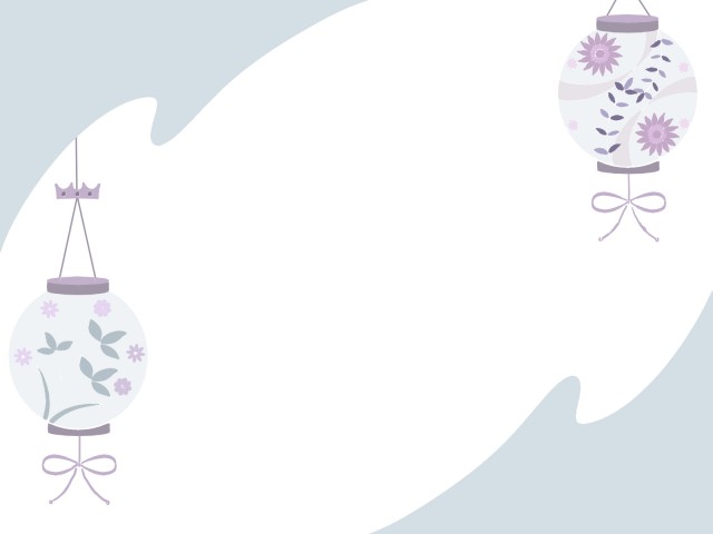 お盆飾りと桔梗のフレーム２無料イラスト素材素材ラボ