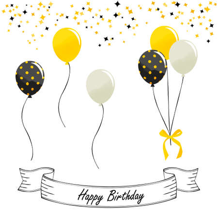 青とシルバーの風船イラスト素材お祝いイラスト素材 - PixelCafe - BOOTH