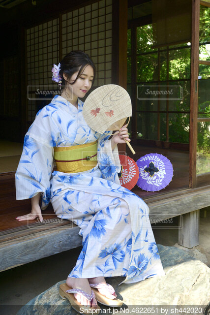 浴衣 帯 赤 うちわ柄 レトロ - メルカリ