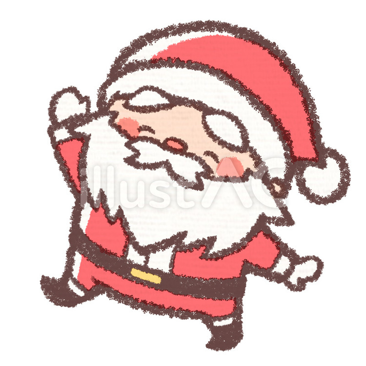 サンタクロースSui-Sai手描き水彩イラストフリー素材集