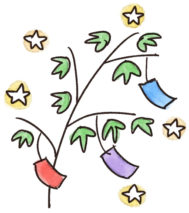 象 七夕 かわいい動物無料イラスト70837素材Good