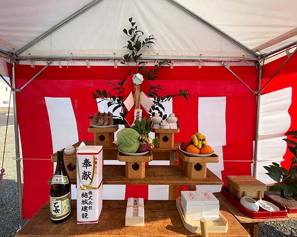 さほらぼ、真冬の地鎮祭岡山の注文住宅さほらぼ by 佐保建設