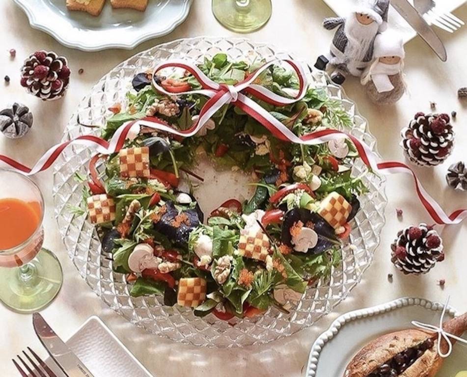 クリスマスサラダの盛り付け方！おしゃれかわいく盛るテクニック
