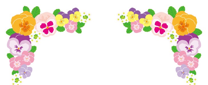 桜と縦に２つ並んだ立て看板のフレーム飾り枠イラスト無料イラスト かわいいフリー素材集 フレームぽけっと