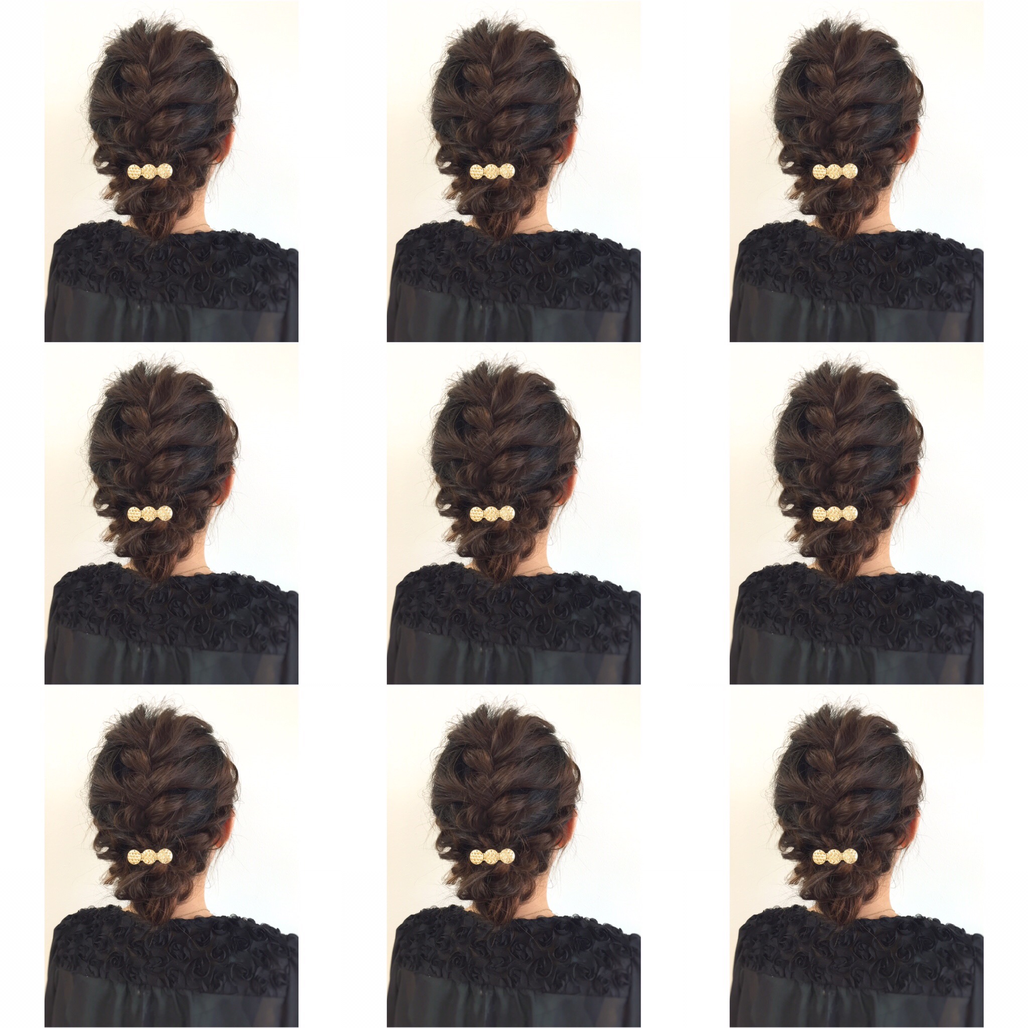 3 3 ショートヘア・編み込み風ハーフアップアレンジ結婚式・パーティーヘアアレンジAll About