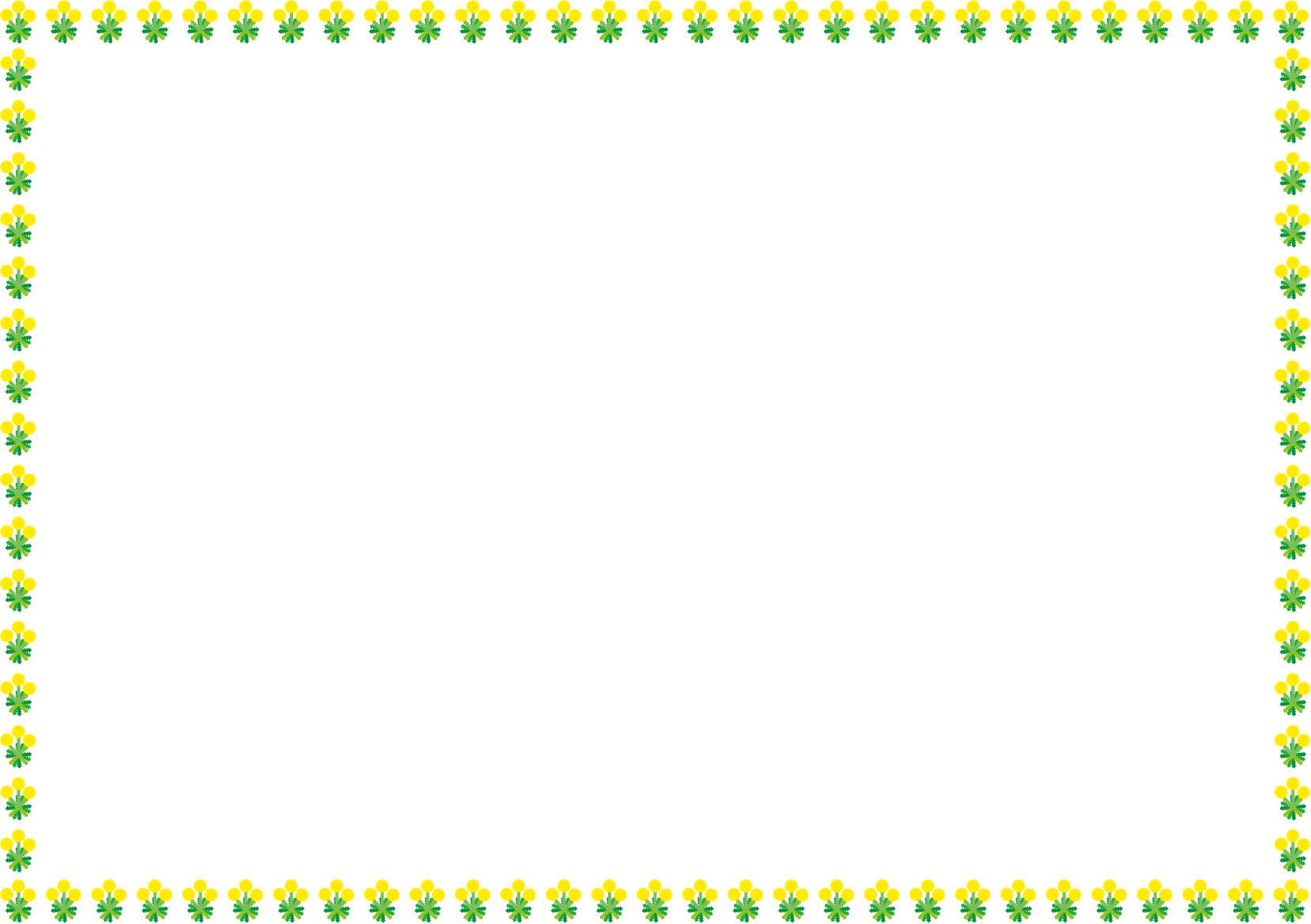 春のイラスト飾り枠・ライン無料イラスト素材