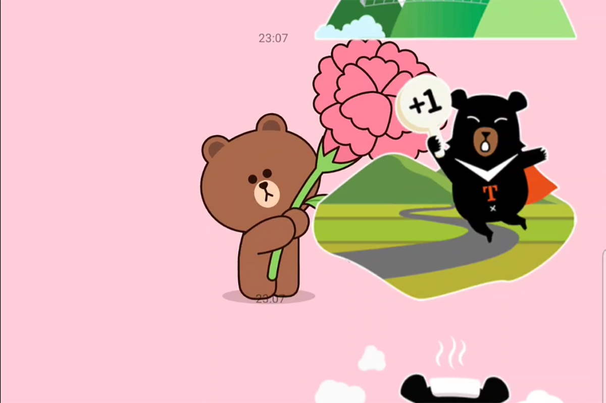 台湾LINEが母の日仕様に！ブラウンがカーネーションを届ける-台湾×ニュースもっと台湾