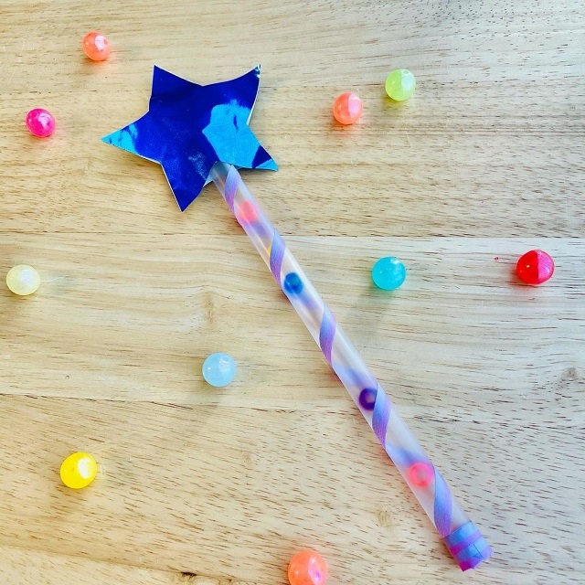 作り方 折りたためるハロウィン蛇腹ステッキ