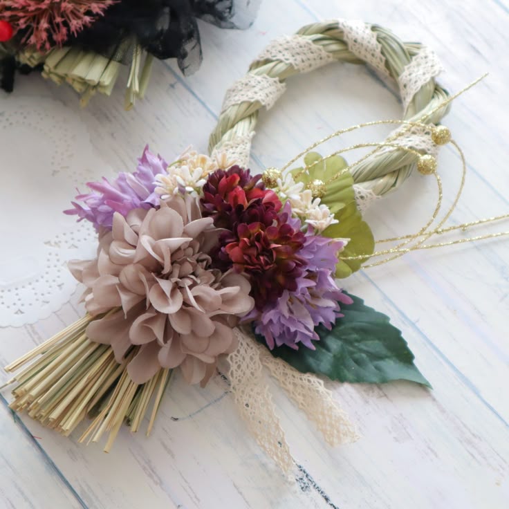 セリアとダイソーで作る手作りしめ縄リース