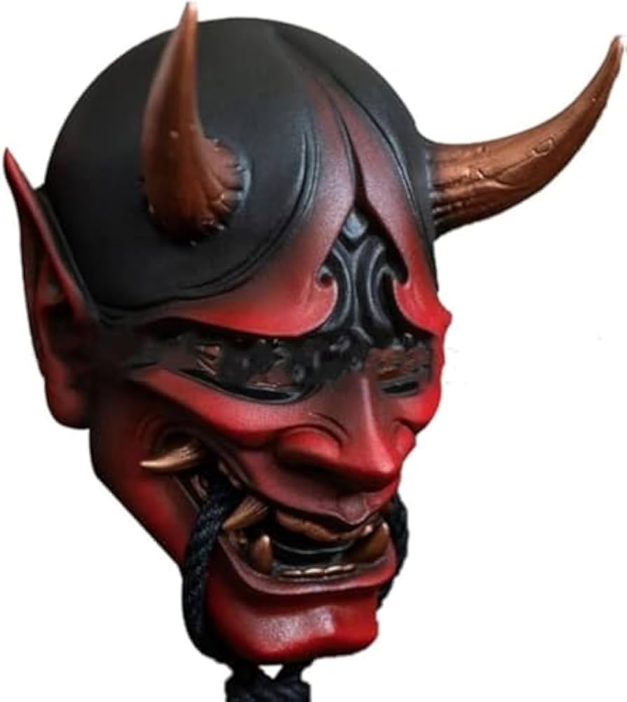 般若のお面 樹脂 鬼 怖い仮面 ハロウィン コスプレ 陰陽師 能面 お祭 節分 マスク