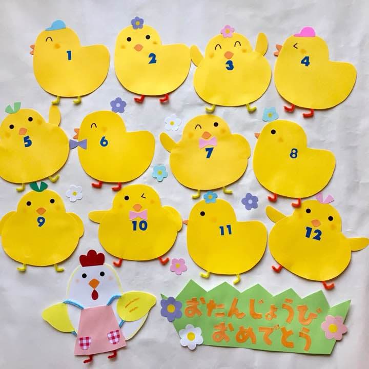 Amazon.co.jp: 誕生表 壁面 壁面飾り 誕生日 カップケーキ 誕生日表 お誕生表 : ホーム＆キッチン