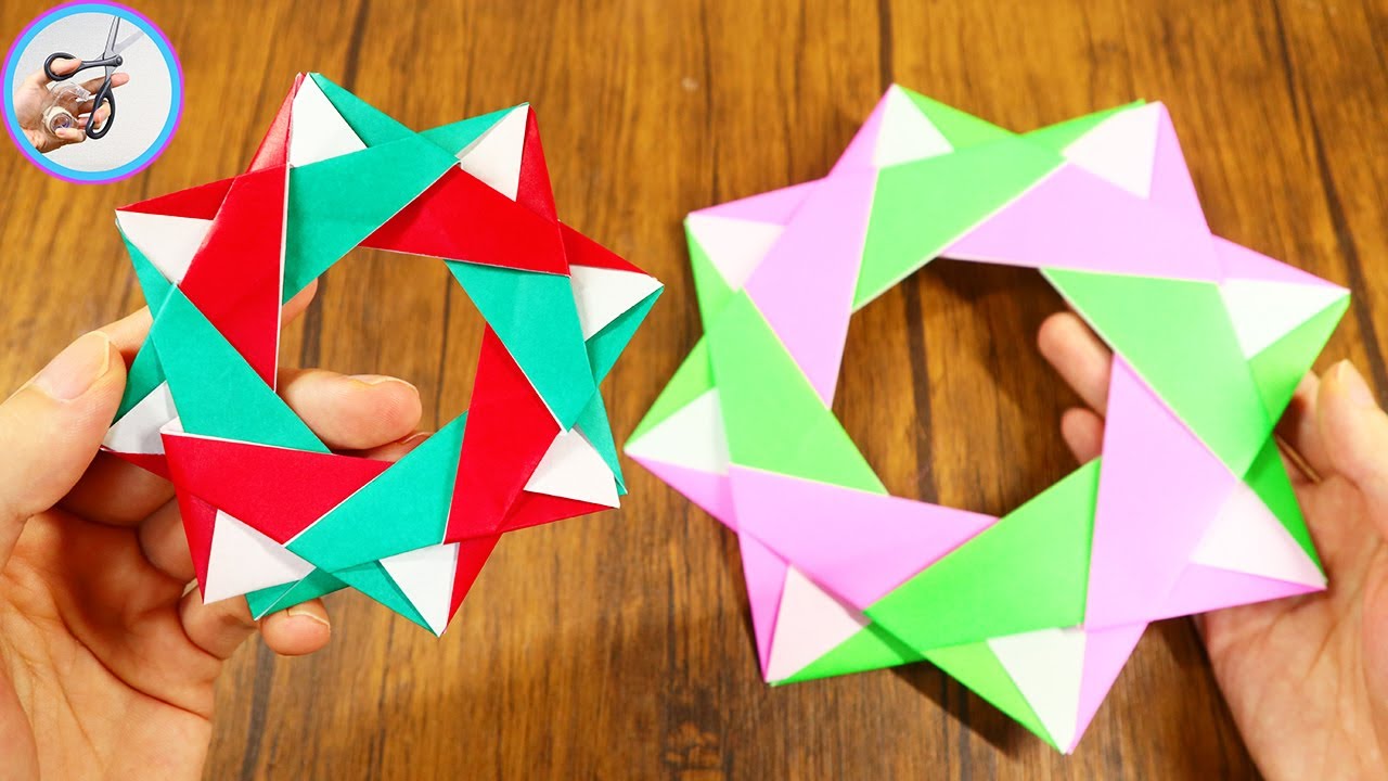 折り紙でクリスマスリースを作ろう！子供にも簡単な折り方はコレ