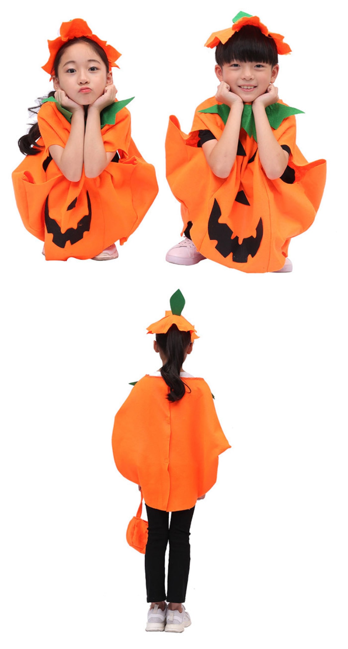 KEKVEパンプキン衣装+かぼちゃの帽子2個セット ハロウィン 仮装 ハロウィン 衣装 コスプレ ハロウィン コスチューム かぼちゃ仮装衣装グッドスマイリー BASE店