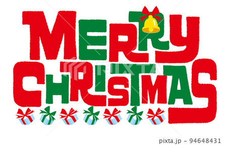 おしゃれな♪クリスマス MERRY CHRISTMAS 英語の文字 イラスト商用フリー 無料 のイラスト素材なら「イラストマンション」
