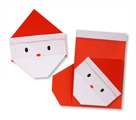 折り紙のサンタクロース 簡単な折り方折り紙の簡単な折り方