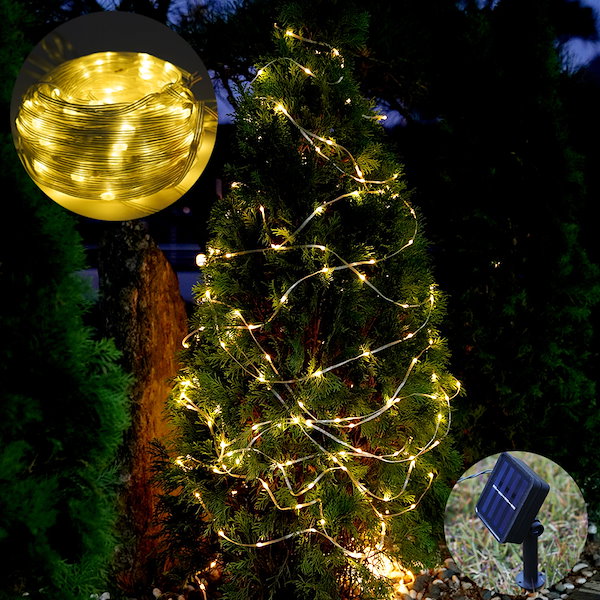 LED ロープライト イルミネーション 50m ミックス 防水仕様 屋外用 ハロウィン クリスマスツリー 屋外 イルミネーションライト ソーラーイルミネーション 屋外用 つらら スノーフォール 10本 30cm 全5色 リモコン付属 防水 大型ソーラーパネル 大容量バッテリー ソーラー