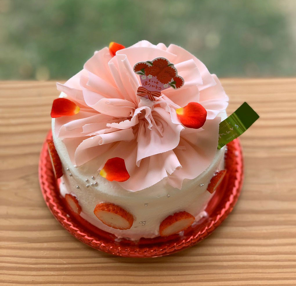 母の日カーネーションケーキ あんこクリーム 4号noname