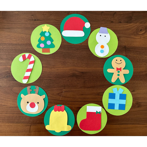 クリスマスをテーマに「リースと壁面装飾」を作りました。 介護・食物・保育系列１年岡山県立鴨方高等学校