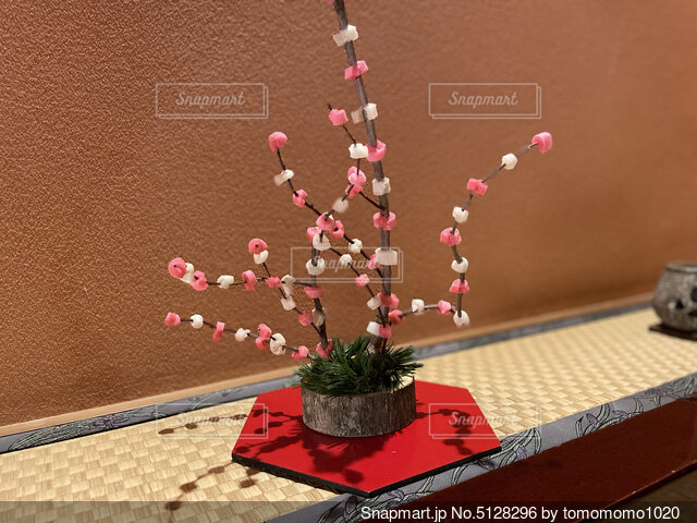 床の間にお正月花No.477