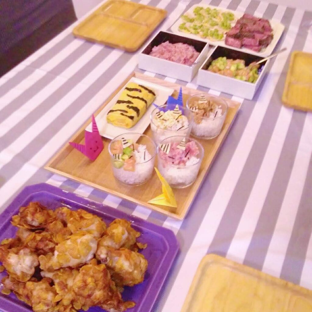 簡単、美味しい7品 4人家族の晩御飯 ヘルシーレシピ 家族で節分パーティー 恵方巻き イワシのつみれ節分汁 魔除け汁普段の献立にも