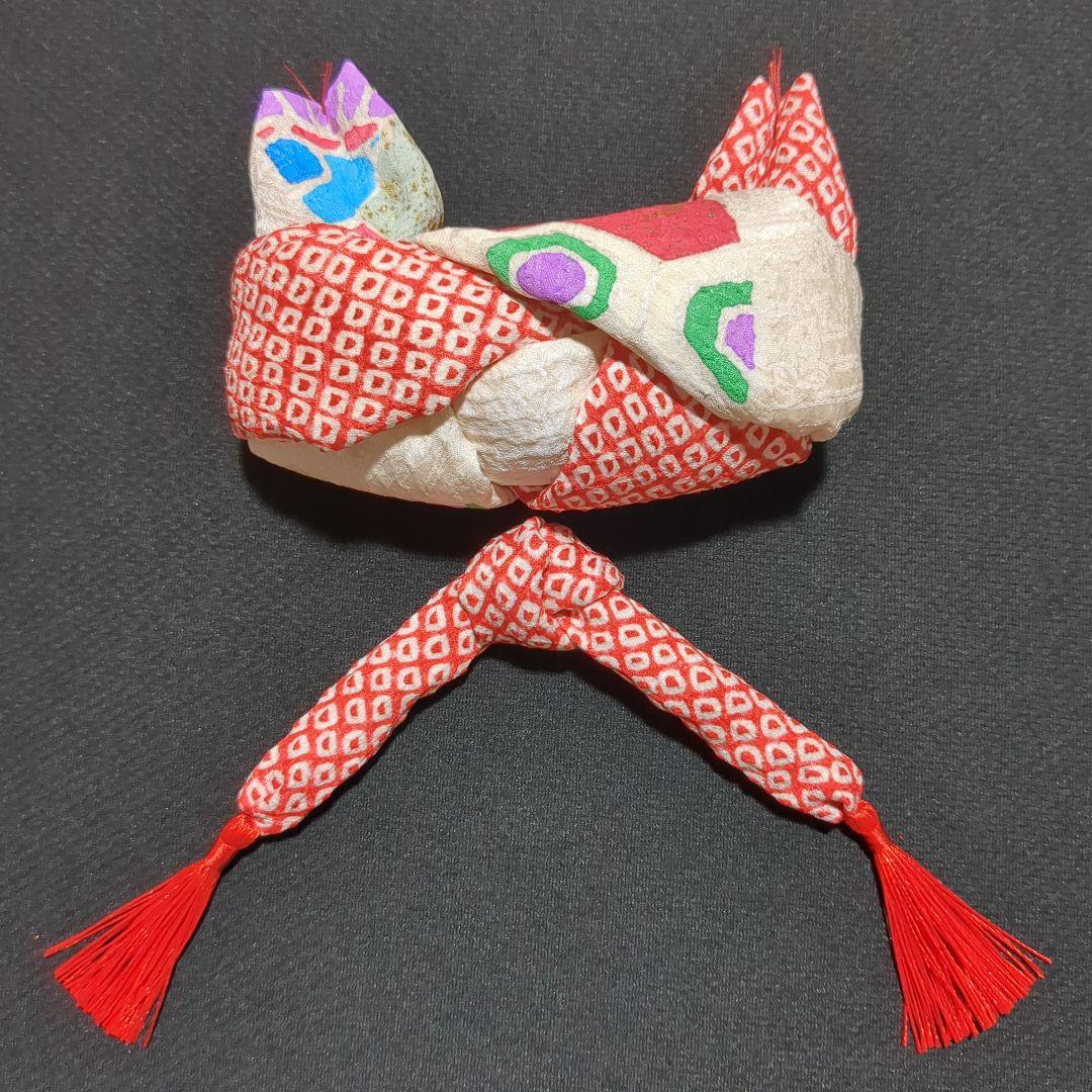 七五三 髪飾り 正絹 かのこ 綿入り 赤 ピンク 水色青紫色 日本髪 鹿の子 キッズ 成人式 卒業式 着物 和装 ヘアアクセサリーメール便 N3149
