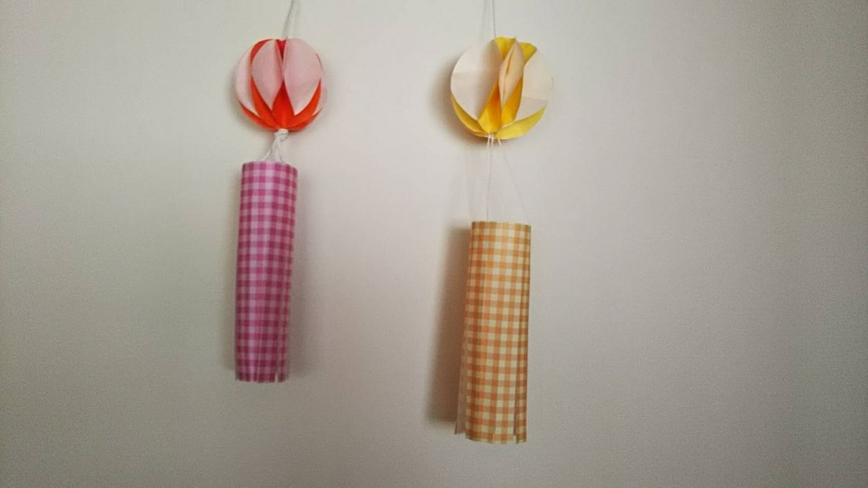 折り紙 七夕飾り 可愛いハートの花の吹き流し飾りの作り方 Origami Heart flower decorationtutorial niceno1