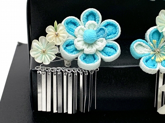 佐 〜 選べる髪飾り つまみ細工 七五三 7歳 着物かんざし・髪飾り