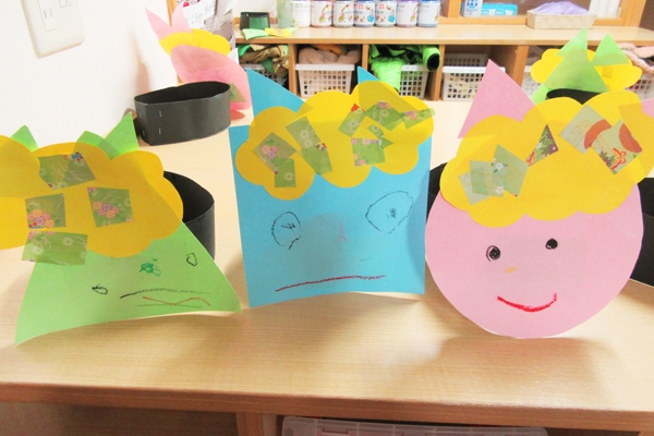 鬼の面製作 １歳児令和３ 2021 年１月21～25日幼稚園型認定こども園 上谷学園 幸幼稚園西宮市 さちようちえん