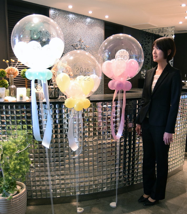 名入れ 花 バルーンフラワー 結婚祝い バルーン電報 受付 飾り 電報 結婚式 おしゃれ バルーンギフト 卓上 入籍祝い ピンクゴールド ナチュラルニュアンス ウェディング お祝い プレゼント バルーン 花束 贈り物 高砂席 送料無料 ルシアンバルーン＆アニマル雑貨Le Chien