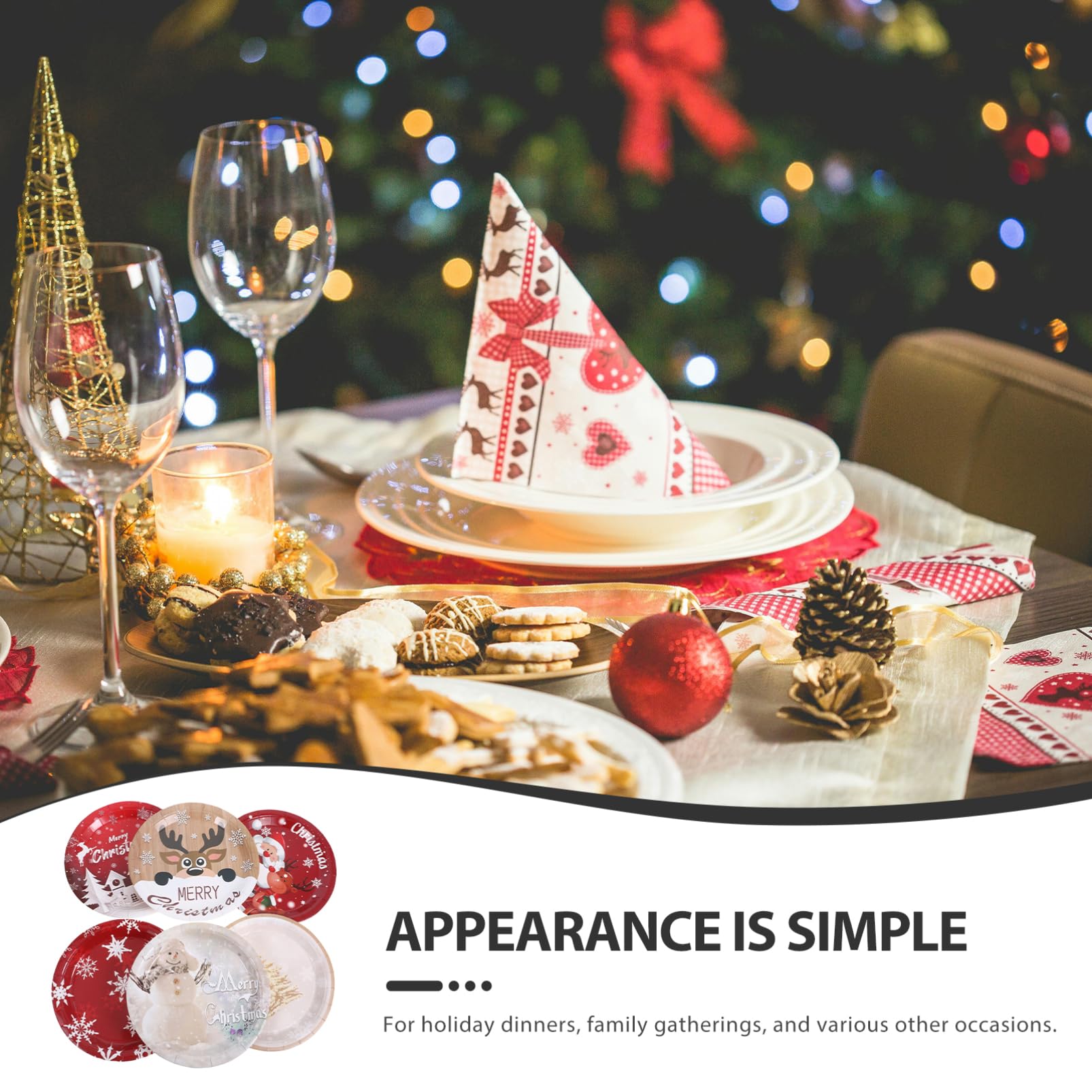 Amazon.co.jp: TOYMYTOY 使い捨て紙皿 クリスマス 飾り パーティープレート 20.8cm 紙皿 ホリデーディナー 家族の集まりパーティー お年玉 お祝い用 60枚 : ホーム＆キッチン