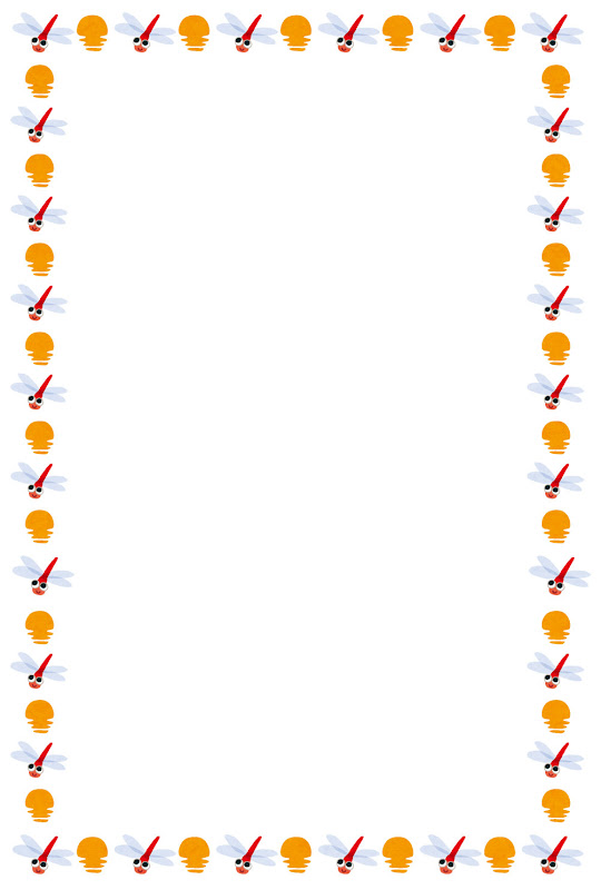 秋 食材 シンプル枠イラスト-横 ＜無料＞かわいいフリー素材 イラストK