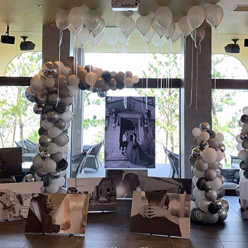 楽天市場 ウェルカムスペース フォトブース ウエディング バルーンガーランド 店舗装飾 DIYセット インスタ映え 撮影 イベント 飾り付けキット誕生日 風船 バルーンアーチ ベビーシャワー セット : SEVEN 楽天市場店