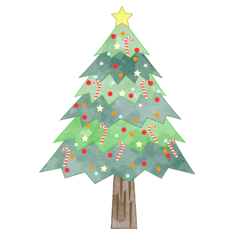 クリスマスツリーとプレゼントのかわいいベクターイラスト230032850- イメージマート