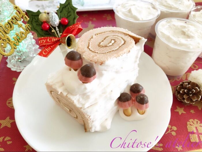 卵焼き器でふわっと♡ ミニブッシュドノエル