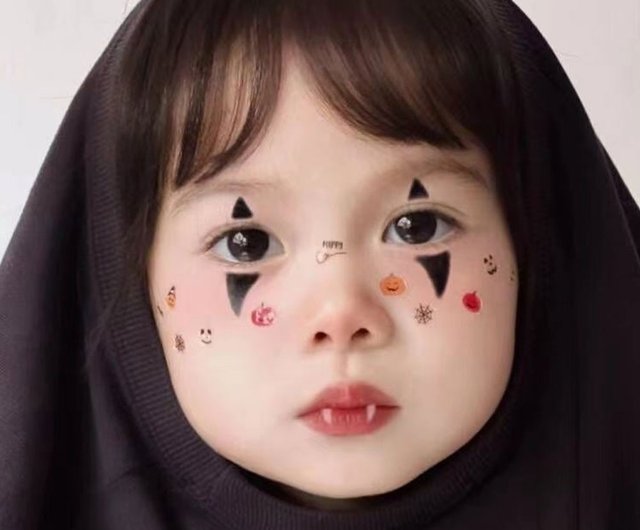 楽天市場15点までメール便も可能 R KIDSシール ピンクモンスター子供用 フェイスシール ボディシール ハロウィン イベント コスプレ仮装 SNS映え ハロウィンメイク_831843 894115: はぴキャラ