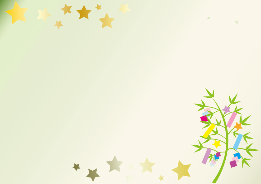 七夕と星と文月の文字入りの縦向きフレーム イラスト素材6545688- フォトライブラリ