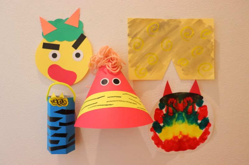 壁面飾り 壁面装飾節分鬼冬装飾飾りリース製作キット2月 幼稚園 保育園施設