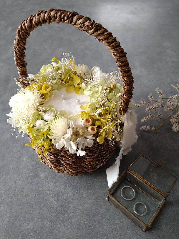 オーバル型バスケットのリングピロー 持ち手付き 結婚式 リングガール リングボーイ かご 白 カゴ付き 持ち運び 子ども : 幸せデリバリー - 通販- Yahoo!ショッピング