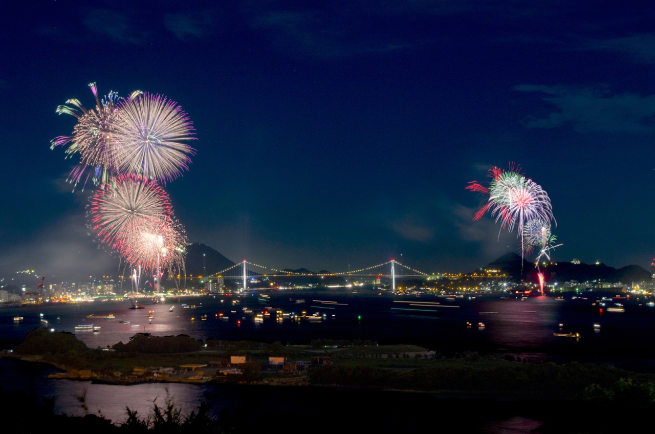 関門海峡花火大会の写真・画像素材-Snapmart スナップマート