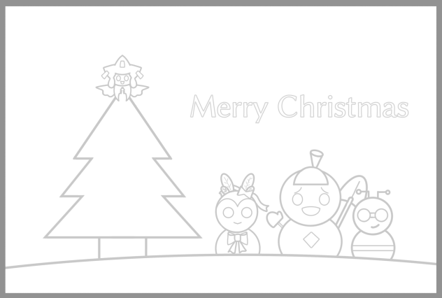 ぬりえ 雪だるま無料イラスト素材素材ラボ