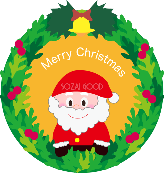 夜空を飛ぶサンタクロースのイラスト無料フリーイラスト素材集 Frame illust