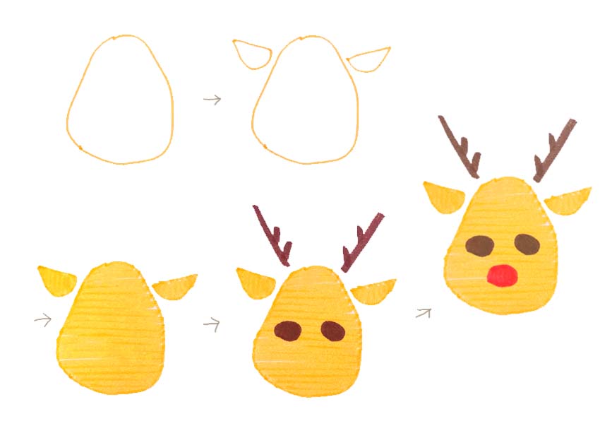 クリスマスのトナカイのイラストかわいい無料素材 イラスト工房