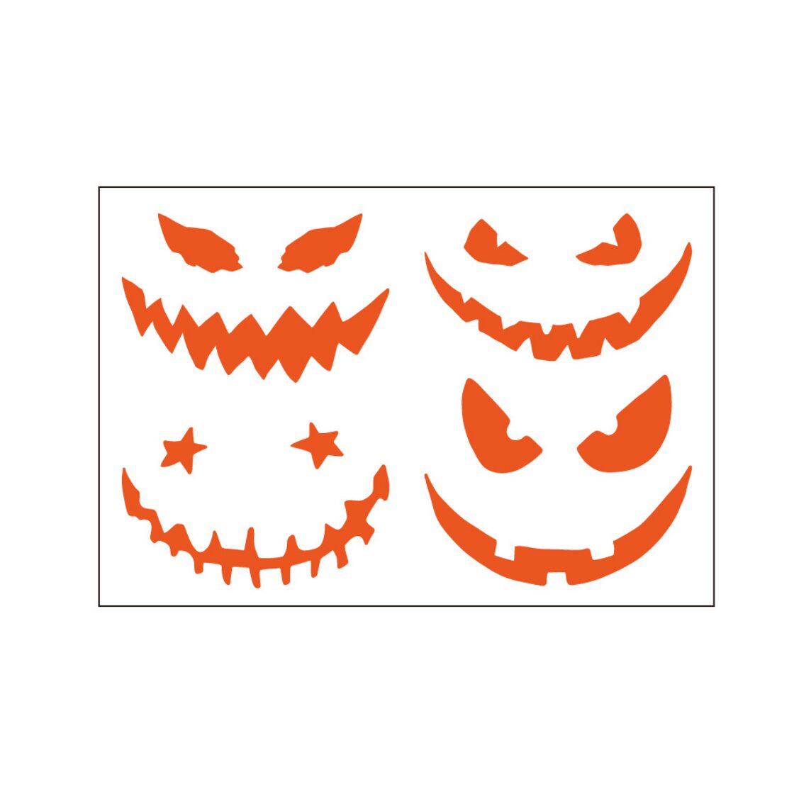 ハロウィンのカボチャの顔が写っている。ハロウィン顔文字の面白い顔Premiumベクトル素材