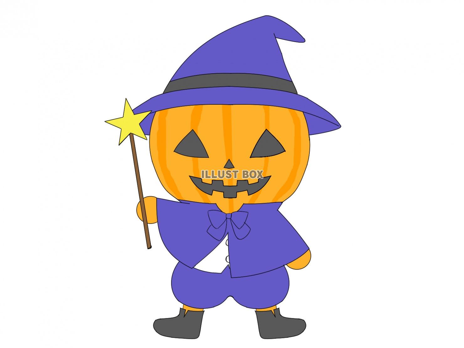 ハロウィンの、カボチャのおばけのアイコン 線画 の無料イラストイラストセンタ